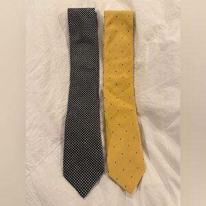 Thomas Pink Black/white and Yellow Polka Dot Ties